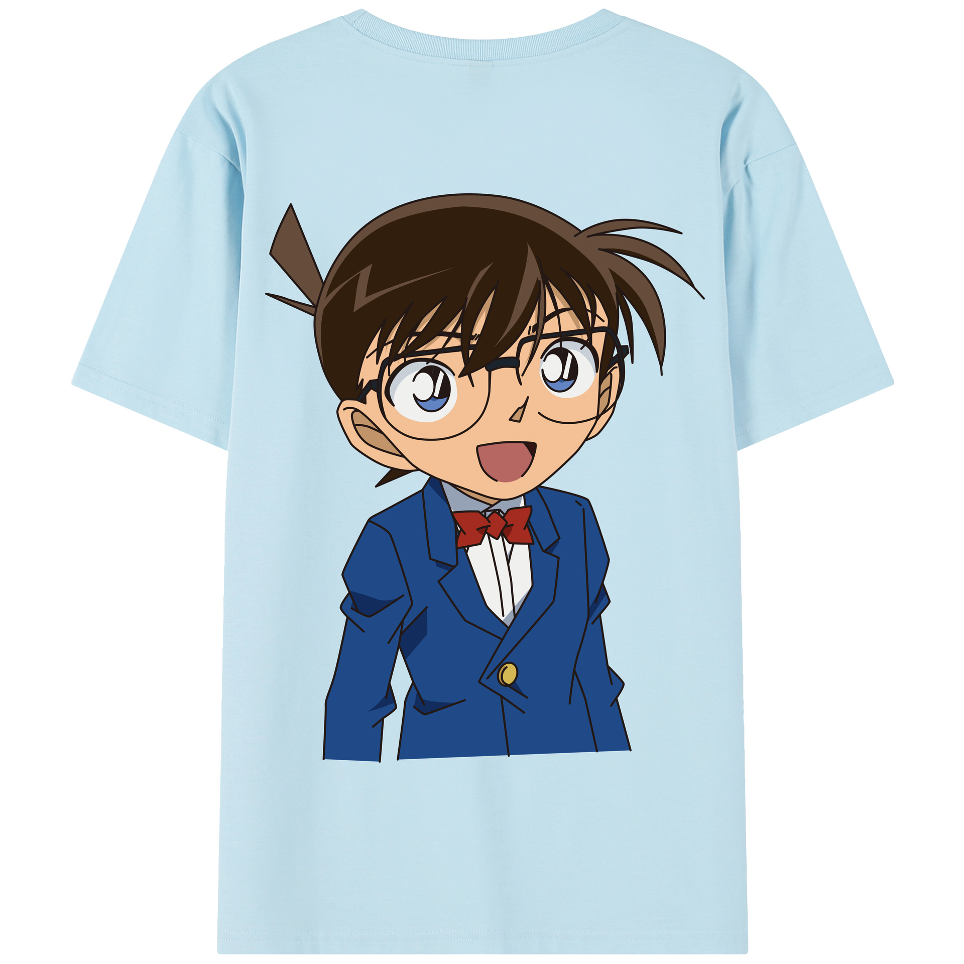 （画像用） 名探偵コナン 江戸川 コナン Detective Conan Conan Edogawa 綿100％半袖Tシャツ（背面プリント）